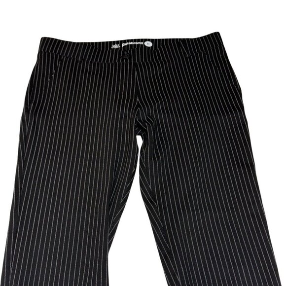 Betabrand Womens Black White Pinstripe Dress Yoga Pants Medium Rayon Blend - Picture 6 of 6
